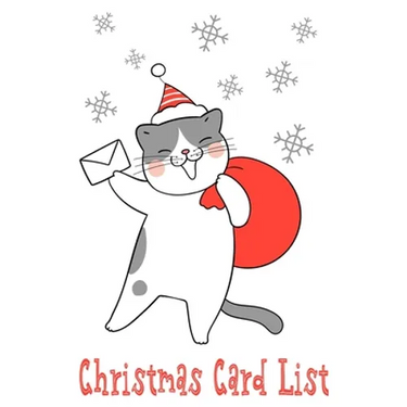 Christmas Card List: Organize and Track Holiday Greetings Sent and Received Cat & Snowflake Theme