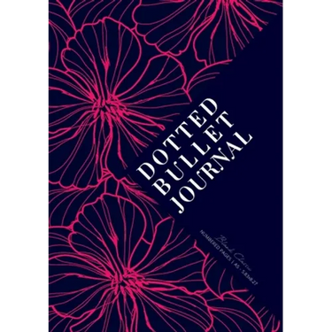 Dotted Bullet Journal: Medium A5 - 5.83X8.27 (Neon Pink Flowers)