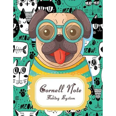 Cornell Note Taking System: Cute dog, Note Taking Notebook, For Students, Writers, school supplies list, Notebook 8.5 x 11- 120 Pages