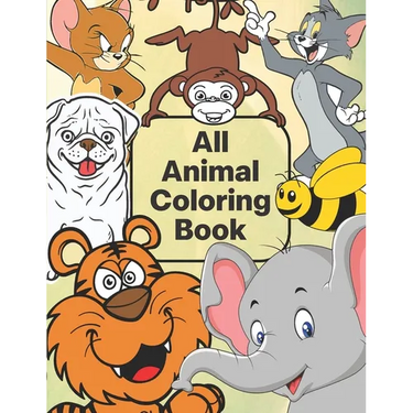 All animal coloring book: kids animal coloring book