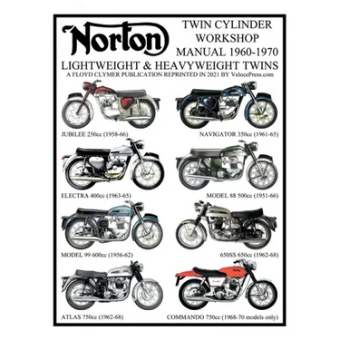 NORTON 1960-1970 LIGHTWEIGHT AND HEAVYWEIGHT "TWIN CYLINDER" WORKSHOP MANUAL 250cc TO 750cc. INCLUDING THE 1968-1970 COMMANDO