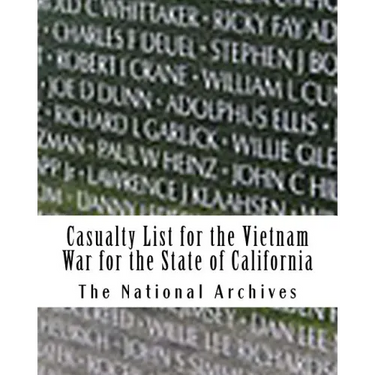 Casualty List for the Vietnam War for the State of California