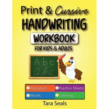 Print & Cursive Handwriting Workbook for Kids & Adults