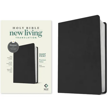 NLT Giant Print Premium Value Bible, Filament Enabled (Leatherlike, Black)