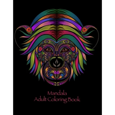 Mandala Adult Coloring Book: Coloring for adults with hares, raccoons, crocodiles and many other