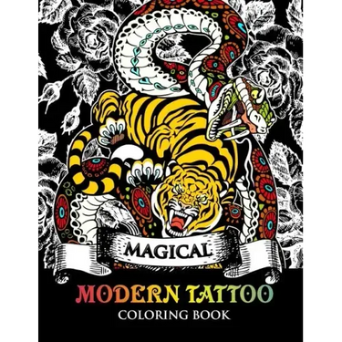 Modern Tattoo Coloring Book: Modern and Neo-Traditional Tattoo Designs Including Sugar Skulls, Mandalas and More (Tattoo Coloring Books)