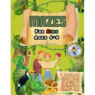 Mazes For Kids Ages 4-8: Maze Activity Book (fun activities for kids) 4-6, 6-8, 8 year olds Workbook for Children with Games, Puzzles, and Prob