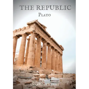The Republic: a Socratic dialogue, written by Plato around 375 BC, concerning justice, the order and character of the just city-state, and the just ma