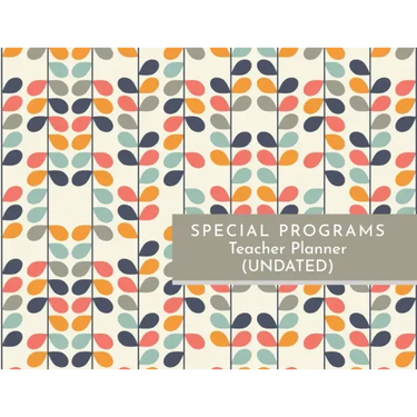 Special Programs Teacher Planner