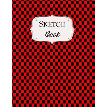 Sketch Book: Checkered Sketchbook Scetchpad for Drawing or Doodling Notebook Pad for Creative Artists Red Black