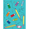 Perky Pencils Sketchbook: Jumbo Drawing Pad For Sketching, Doodling And Coloring