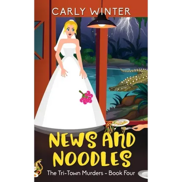 News and Noodles: A small town cozy mystery (Large Print)