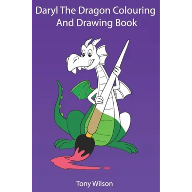 Daryl The Dragon Coloring And Drawing Book: Dragon Coloring And Tracing Book For Kids ages 3-8