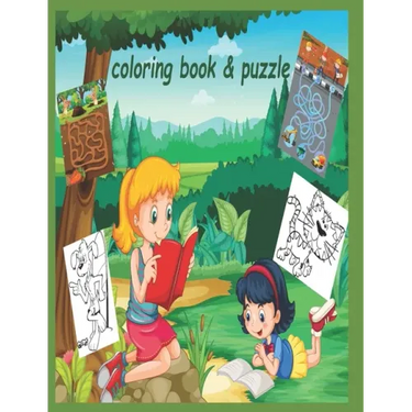Coloring Book & puzzle: coloring book & puzzle