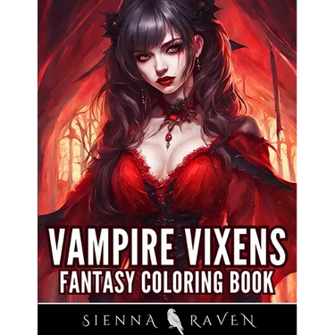 Vampire Vixens: Dark Fantasy Coloring Book for Adults