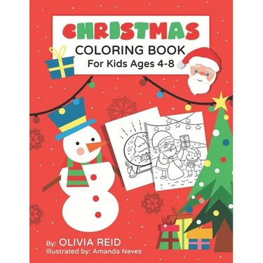 Christmas Coloring Book for Kids Ages 4-8: Fun and Learning Coloring Pages for Preschool, Kindergarten, and School-Age Children with Beautiful Christm
