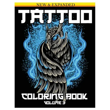 Tattoo Coloring Book: An Adult Coloring Book with Awesome and Relaxing Beautiful Modern Tattoo Designs for Men and Women 50 Coloring Pages Volume 3