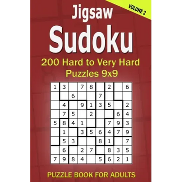 Jigsaw Sudoku Puzzle Book for Adults: 200 Hard to Very Hard Puzzles 9x9 (Volume2)