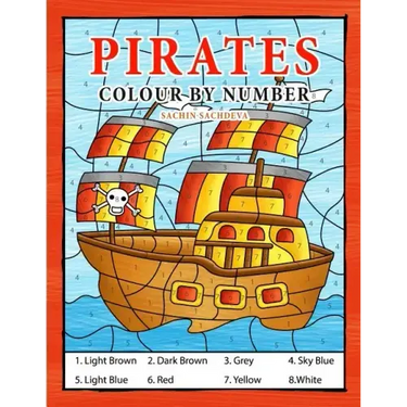 Pirates Colour By Number: Coloring Book for Kids Ages 4-8