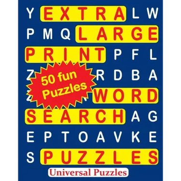 Extra Large Print Word Search Puzzles