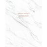 Graph Paper Notebook: Soft White Marble - 8.5 x 11 - 5 x 5 Squares per inch - 100 Quad Ruled Pages - Cute Graph Paper Composition Notebook f