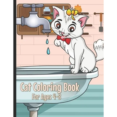 Cat Coloring Book: Cute Cat Coloring Book for Kids Ages 4-8
