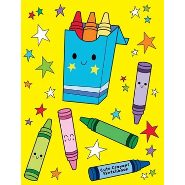 Cute Crayons Sketchbook: Jumbo Drawing Pad For Sketching, Doodling And Coloring