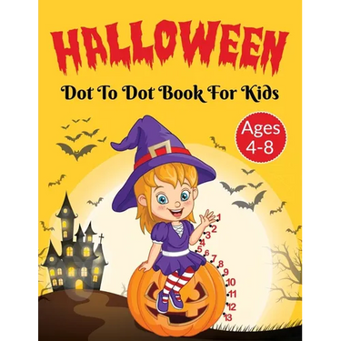 Halloween Dot to Dot Activity Book for Kids 4-8 Years Old