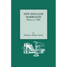 New England Marriages Prior to 1700