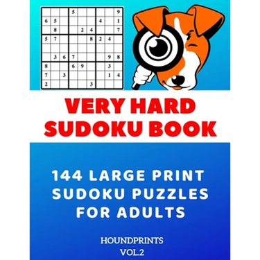Very Hard Sudoku Book: 144 Large Print Sudoku Puzzles for Adults (VOL.2)