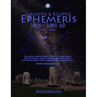 Galactic & Ecliptic Ephemeris 1800 - 1850 Ad