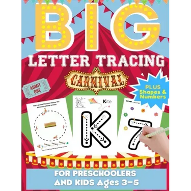 Big Letter Tracing For Preschoolers And Kids Ages 3-5: Alphabet Letter and Number Tracing Practice Activity Workbook For Kindergarten, Homeschool and