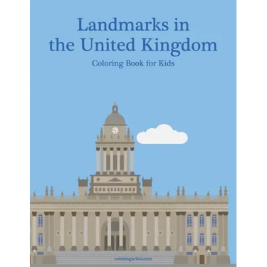 Landmarks in the United Kingdom Coloring Book for Kids