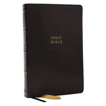 KJV Holy Bible with Apocrypha and 73,000 Center-Column Cross References, Black Leathersoft, Red Letter, Comfort Print: King James Version
