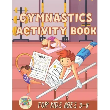 Gymnastics activity book for kids ages 3-8: Gymnastics gift for kids ages 3 and up