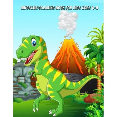 Dinosaur Coloring Book for Kids Ages 4-8: Relaxing Coloring Book for Boys & Girls