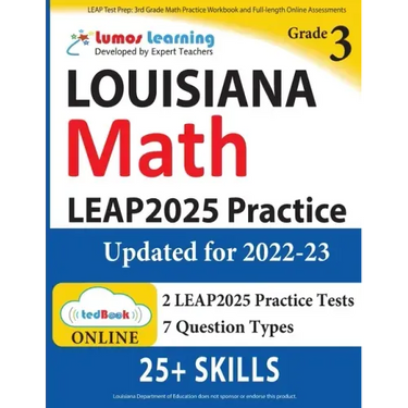 LEAP Test Prep: 3rd Grade Math Practice Workbook and Full-length Online Assessments: LEAP Study Guide