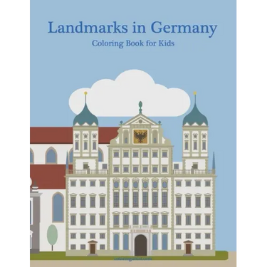 Landmarks in Germany Coloring Book for Kids
