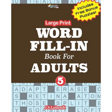 Large Print WORD FILL-IN Book For ADULTS; Vol.5