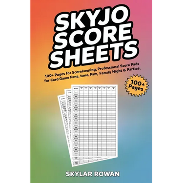 SKYJO Score Sheets: 100+ Pages for Scorekeeping, Professional Score Pads for Card Game Fans, Travel Games, Family Game Night & Parties