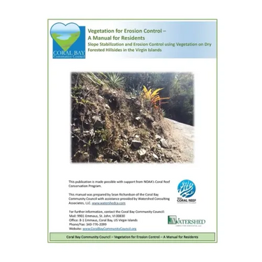 Vegetation for Erosion Control - A Manual for Residents: Slope Stabilization and Erosion Control using Vegetation on Dry Forested Hillsides in the Vir