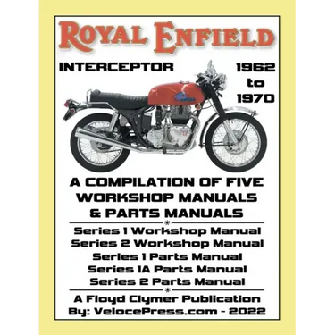 ROYAL ENFIELD 750cc INTERCEPTOR 1962 to 1970 WORKSHOP MANUALS & PARTS MANUALS COMPILATION - ALL MODELS