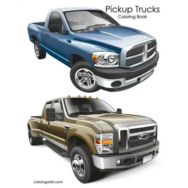 Pickup Trucks Coloring Book