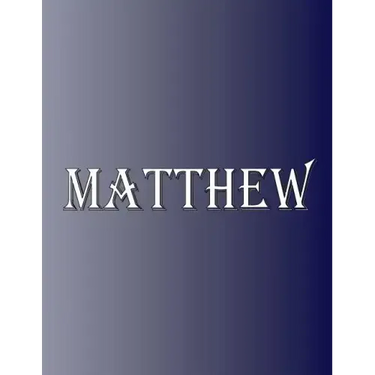 Matthew: 100 Pages 8.5" X 11" Personalized Name on Notebook College Ruled Line Paper