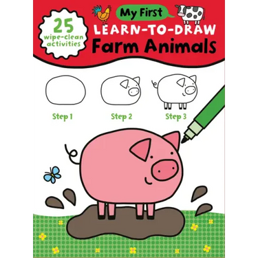 My First Learn-To-Draw: Farm Animals: (25 Wipe Clean Activities + Dry Erase Marker)