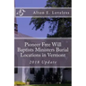 Pioneer Free Will Baptists Ministers Burial Locations in Vermont
