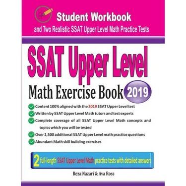 SSAT Upper Level Math Exercise Book: Student Workbook and Two Realistic SSAT Upper Level Math Tests