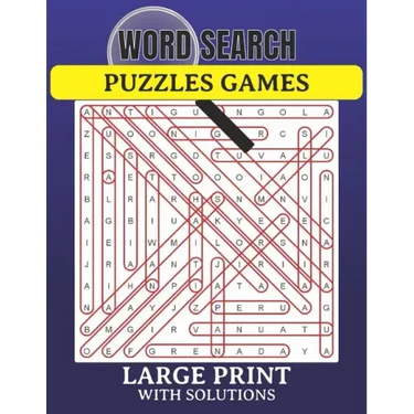 Word Search Puzzles Game Large Print with Solutions: Word Search Book for Adults, Teens 100 Puzzles with Solutions Cleverly Hidden Word Searches Fun W