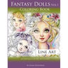 Fantasy Dolls Vol.1 Coloring Book Line Art: 25 Portraits of Big Eye Cuties