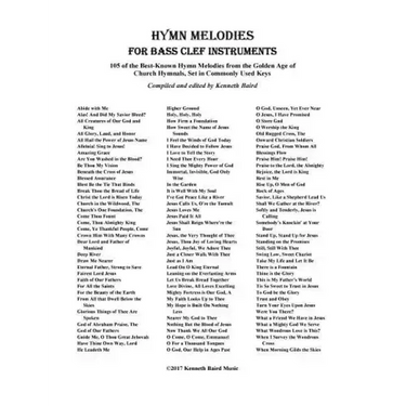 Hymn Melodies for Bass Clef Instruments